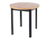 Masă dining rotundă ADAM stejar Artisan/negru Ø80