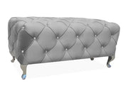 Puf/Banchetă HESTIA Velvet gri Bluvel 14/argintiu