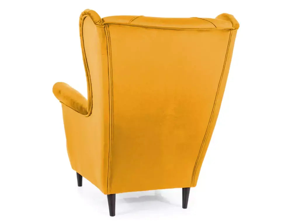 Fotoliu LADY Velvet curry Bluvel 68/wengé