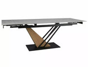 Masă dining extensibilă GENESIS Legno stejar/negru-stejar 160(220)x90