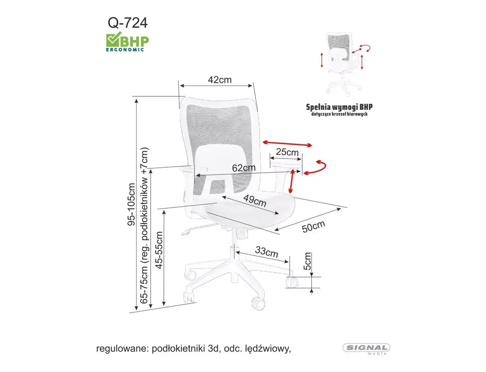 Fotoliu OBROTOWY Q724 negru