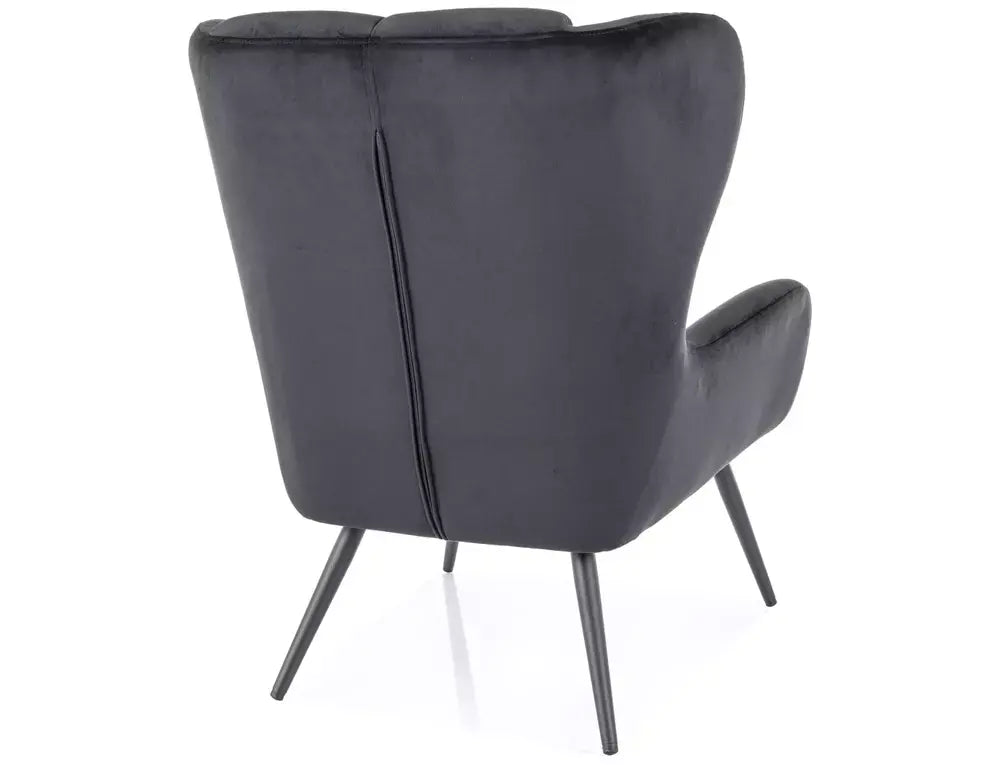 Fotoliu LOUIS Velvet negru mat structură/negru Bluvel 19