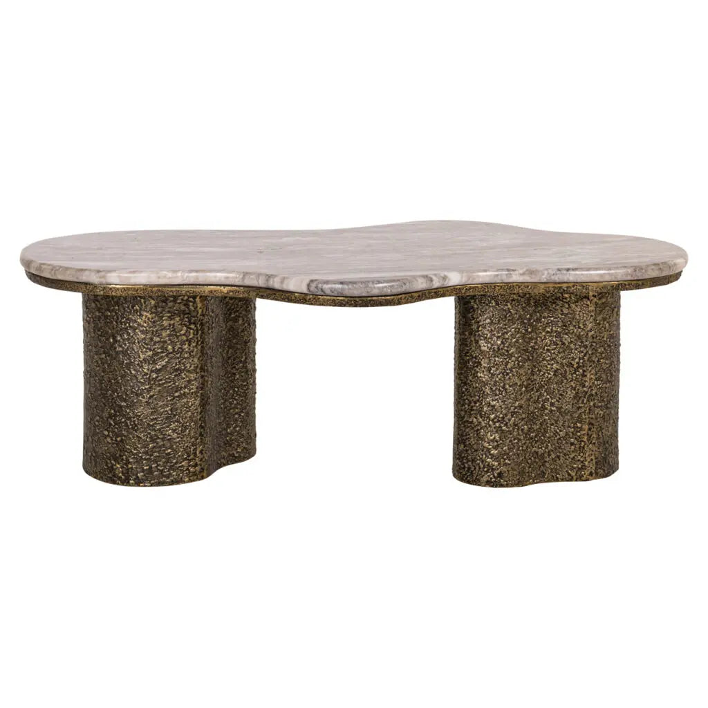 Măsuță cafea Coffee & End tables – alamă ANTIQUE (131cm)