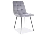 Scaun dining MILA Velvet structură neagră/gri Bluvel 14