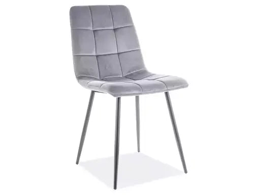 Scaun dining MILA Velvet structură neagră/gri Bluvel 14