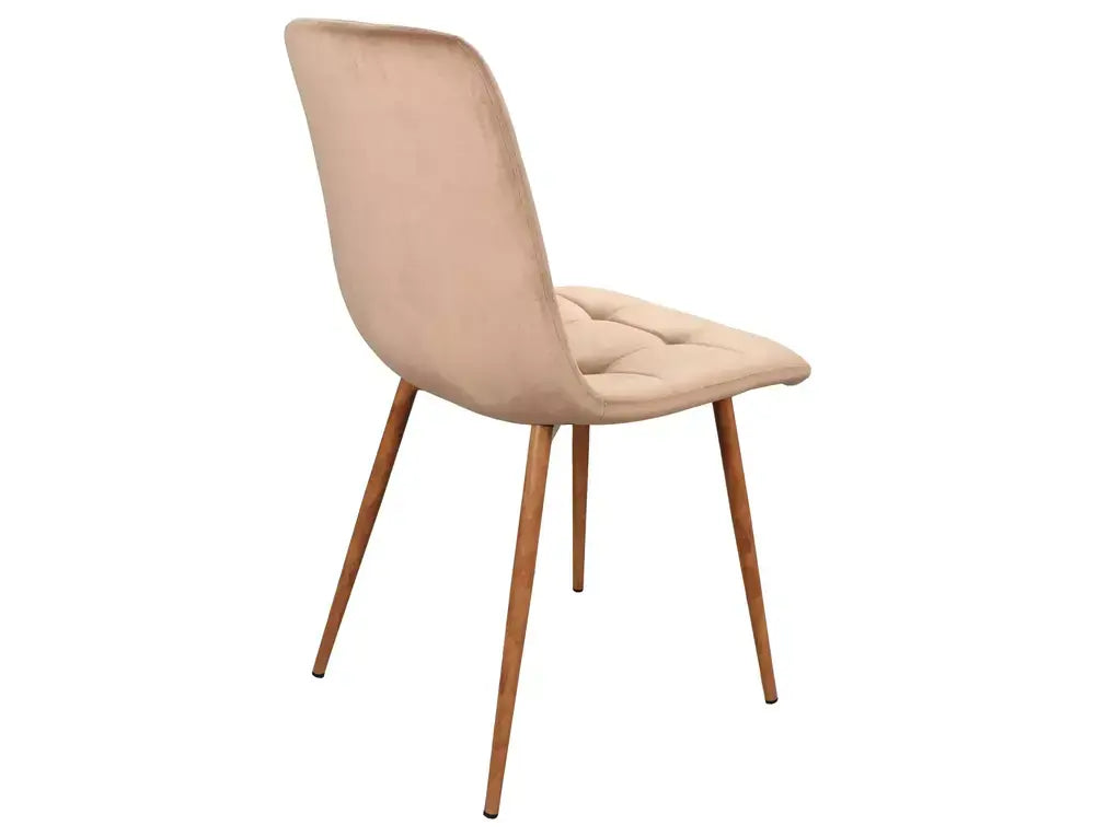Scaun dining MILA D Velvet stejar structură/bej Bluvel 28
