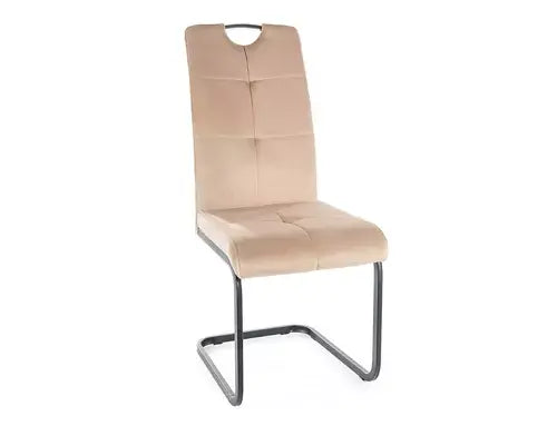 Scaun dining AXO Velvet structură neagră/bej Bluvel 28