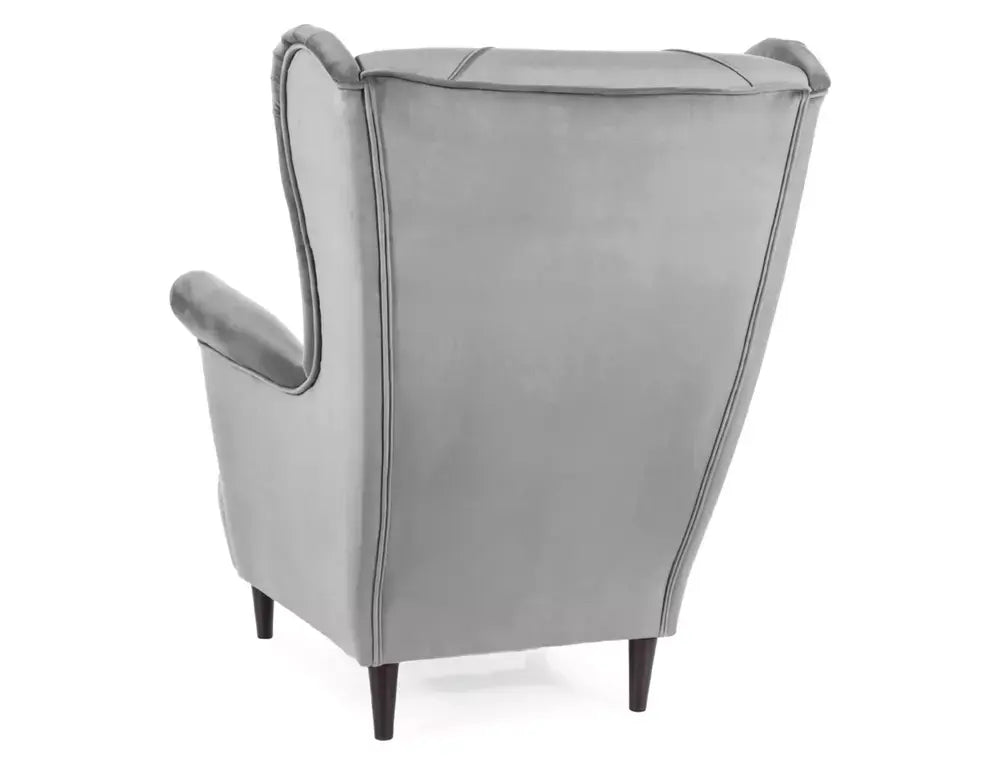 Fotoliu LADY Velvet gri Bluvel 14/wengé