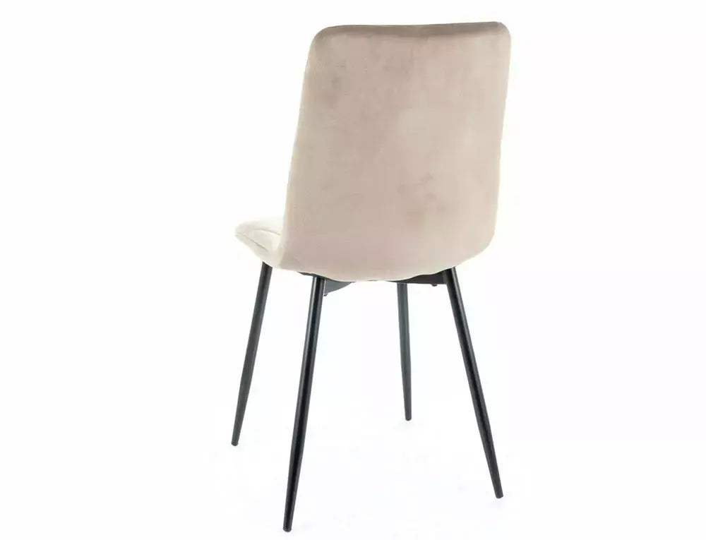 Scaun dining TOM Velvet structură neagră/olive Bluvel 77