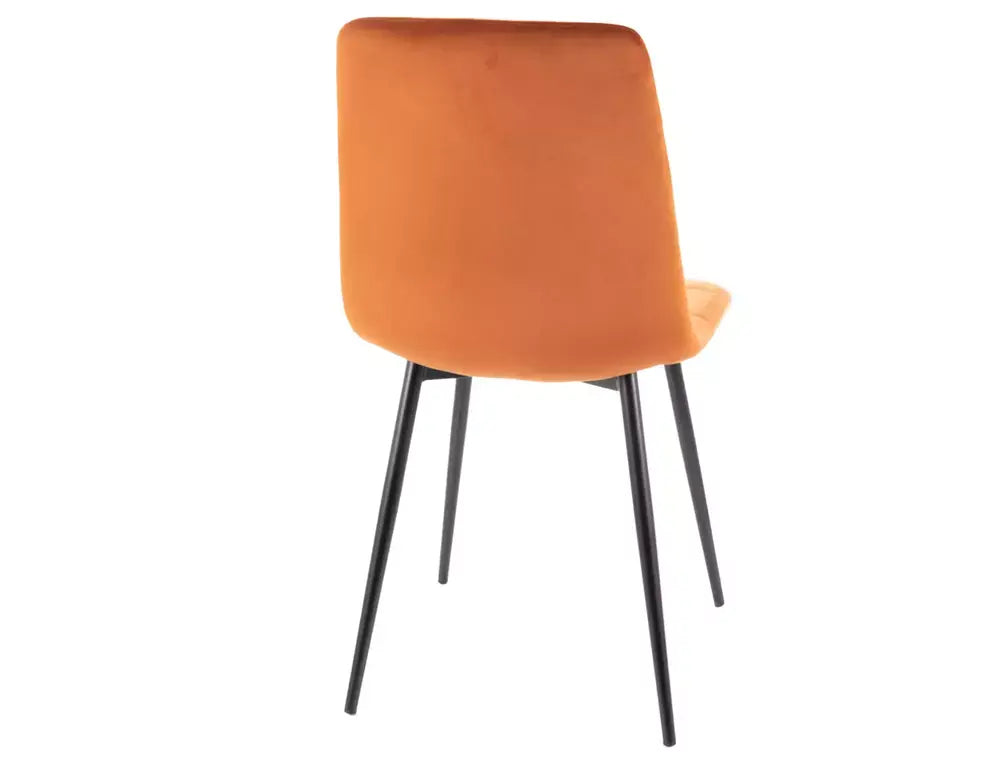 Scaun dining MILA Velvet structură neagră/scorțișoară Bluvel 4215