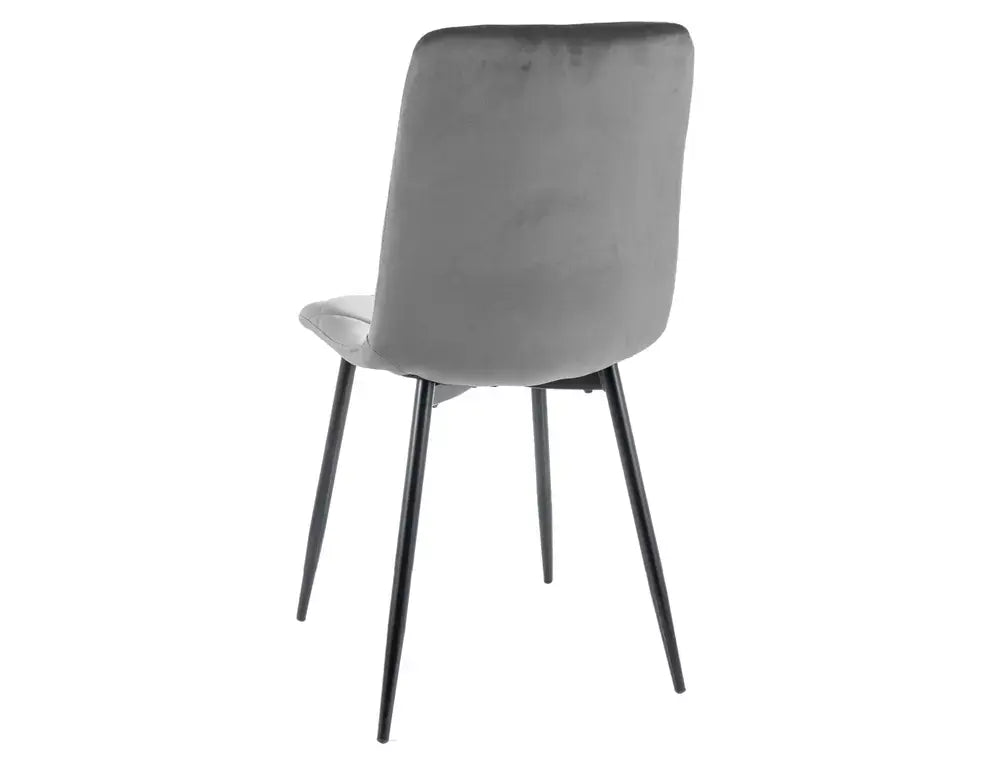 Scaun dining TOM Velvet structură neagră/gri Bluvel 14