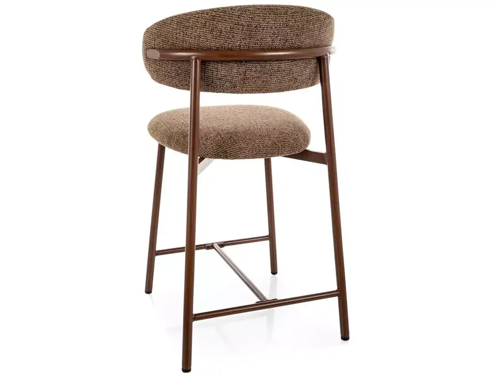 Scaun bar înalt ELTON H-2 Noelle nuc/CAPPUCCINO 45