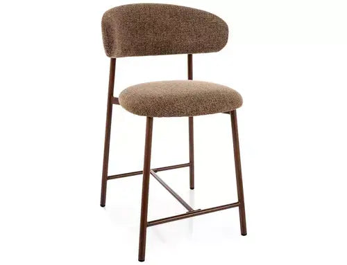 Scaun bar înalt ELTON H-2 Noelle nuc/CAPPUCCINO 45