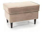 Taburet suport picioare RON Velvet C. bej Bluvel 40/wengé