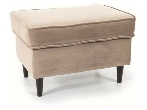 Taburet suport picioare RON Velvet C. bej Bluvel 40/wengé