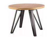 Masă dining extensibilă rotundă GALAXY stejar Artisan/negru Ø100 (100-168)