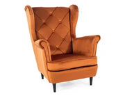 Fotoliu LADY Velvet scorțișoară Bluvel 4215/wengé