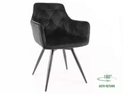 Scaun dining MANGO Velvet structură negru/negru Bluvel 19