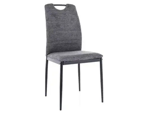 Scaun dining RIP Brego structură neagră/C.gri 18