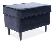 Taburet suport picioare RON Velvet negru Bluvel 19/wengé