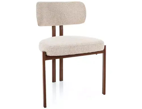 Scaun dining MISAKI D nuc / J. bej tap. 255