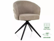 Scaun dining ORES structură neagră/bej tap.250