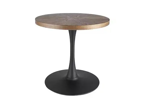 Masă dining rotundă AMADEO nuc/negru mat Ø80