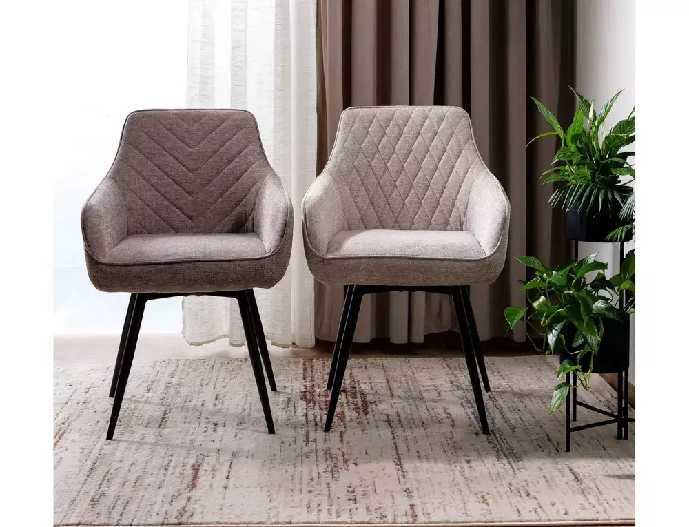 Scaun dining SERVIO Brego structură negru / bej 34