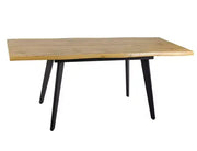 Masă dining extensibilă FRESNO stejar Artisan/negru structură 120(180)x80