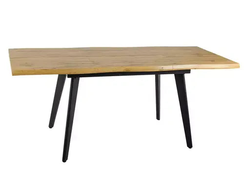 Masă dining extensibilă FRESNO stejar Artisan/negru structură 120(180)x80