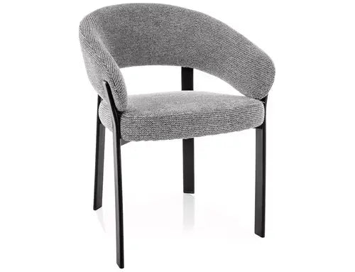 Scaun dining NAGOJA structură neagră / gri tap. 254