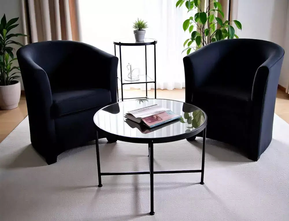 Fotoliu TM-1 Velvet negru Bluvel 19/wengé