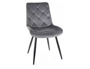 Scaun dining RALPH Velvet structură neagră/gri Bluvel 14