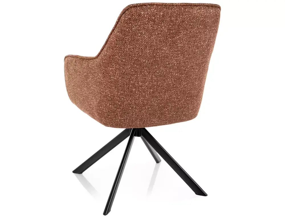 Scaun dining NOTTI LEO structură neagră / CAMEL 35