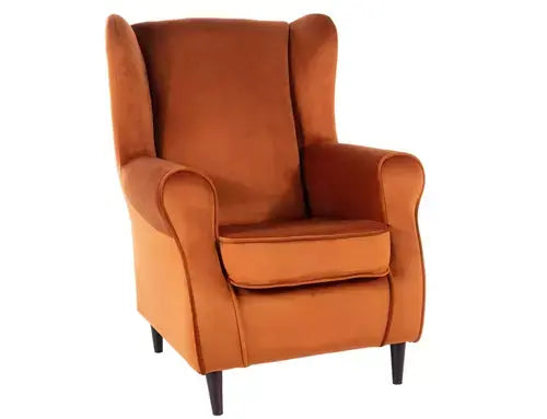 Fotoliu BARON Velvet scorțișoară Bluvel 4215/wengé
