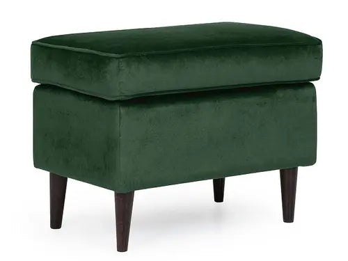 Taburet suport picioare RON Velvet verde Bluvel 78/wengé