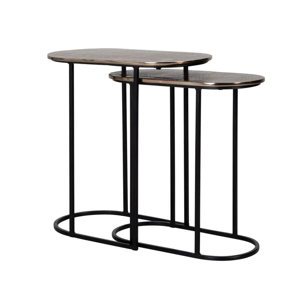 Măsuță laterală Coffee & End tables – șampanie auriu
