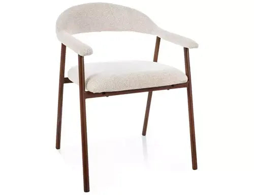 Scaun dining LAGOS D Raven structură nuc / bej 22