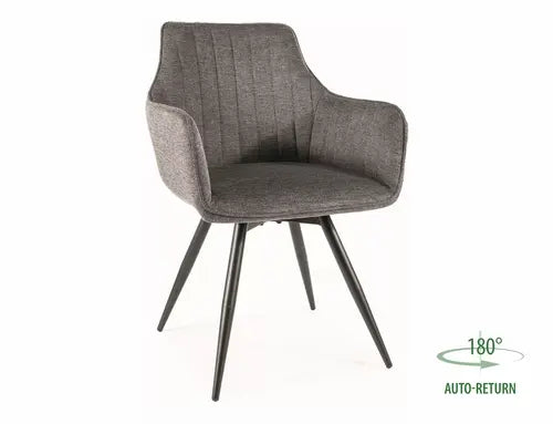 Scaun dining BALLO Brego structură negru / gri închis 18