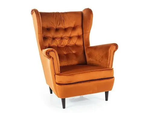 Fotoliu HARRY Velvet scorțișoară Bluvel 4215/wengé