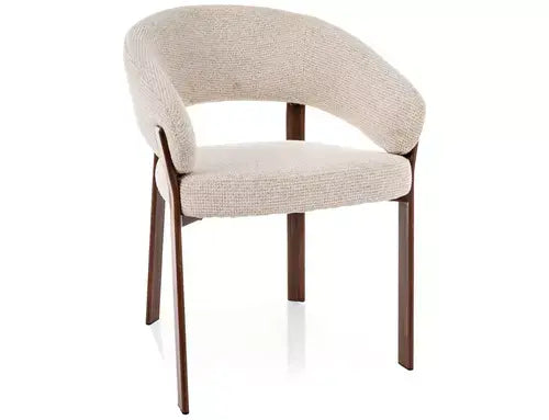 Scaun dining NAGOJA D nuc structură / J. bej tap. 255