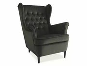 Fotoliu HARRY Velvet negru Bluvel 19/wengé
