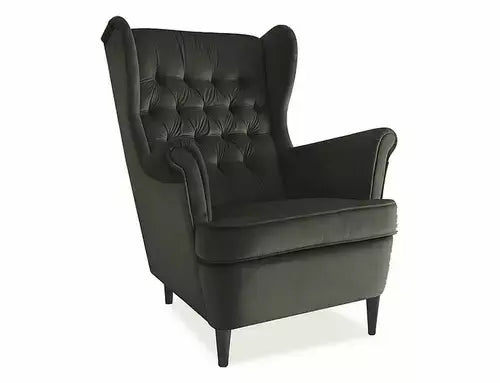 Fotoliu HARRY Velvet negru Bluvel 19/wengé