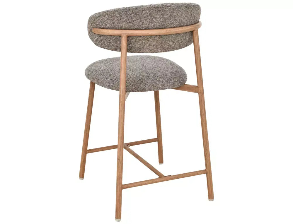 Scaun bar înalt ELTON H-2 stejar CAPPUCCINO tap. 256