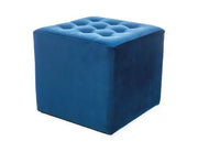 Puf LORI Velvet albastru navy Bluvel 86