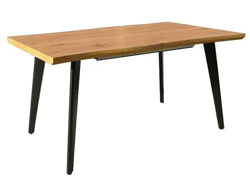 Masă dining extensibilă FRESNO stejar/negru structură 120(180)x80