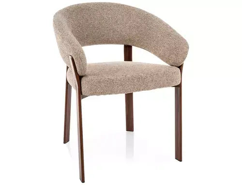 Scaun dining NAGOJA D nuc structură / bej tap. 253