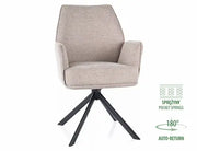 Scaun dining HUGO Brego structură neagră / J.bej 31