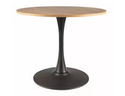 Masă dining rotundă AMADEO II stejar/negru mat Ø90