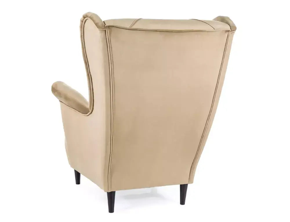 Fotoliu LADY Velvet bej Bluvel 28/wengé